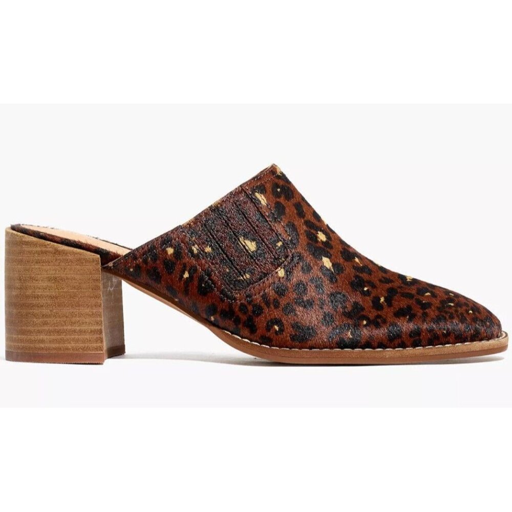 🆕MADEWELL Carey Mule Slide Shoes Calf Hair Leopard 9.5 - Picture 3 of 12